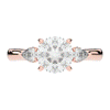 2.40CT.TW ROUND LAB DIAMOND 3 STONE ENGAGEMENT RING - Nazarelle