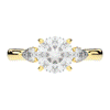 2.40CT.TW ROUND LAB DIAMOND 3 STONE ENGAGEMENT RING - Nazarelle