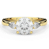 2.40CT.TW ROUND LAB DIAMOND 3 STONE ENGAGEMENT RING - Nazarelle