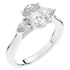 2.40CT.TW OVAL LAB DIAMOND 3 STONE ENGAGEMENT RING - Nazarelle