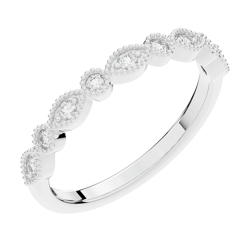 0.15CT.TW ROUND LAB DIAMOND WEDDING BAND - Nazarelle