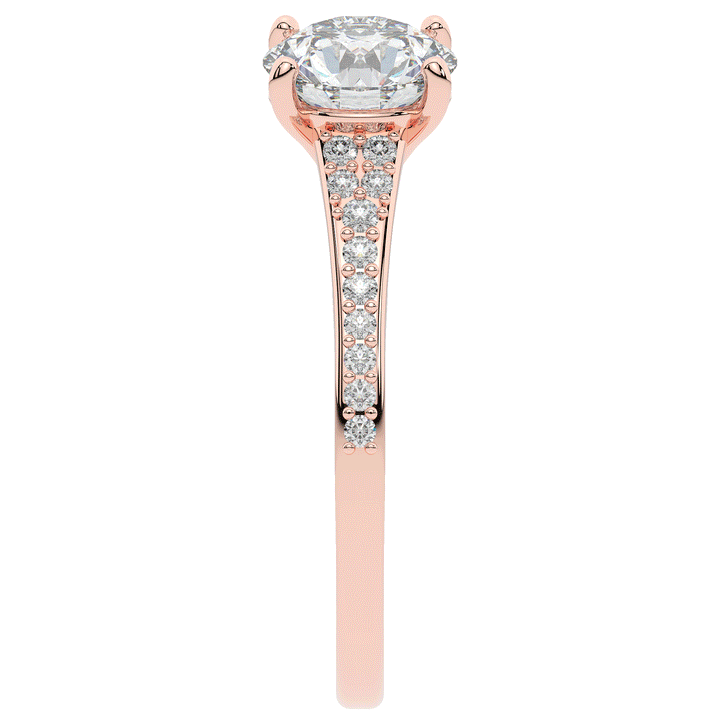 1.65CT.TW ROUND LAB DIAMOND SOLITAIRE ENGAGEMENT RING - Nazarelle