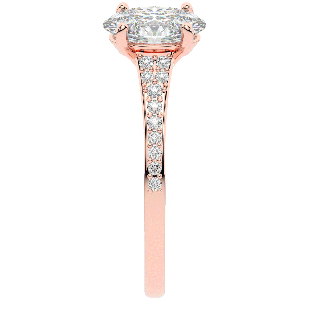 1.65CT.TW OVAL LAB DIAMOND SOLITAIRE ENGAGEMENT RING - Nazarelle