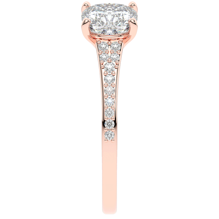 1.65CT.TW CUSHION LAB DIAMOND SOLITAIRE ENGAGEMENT RING - Nazarelle