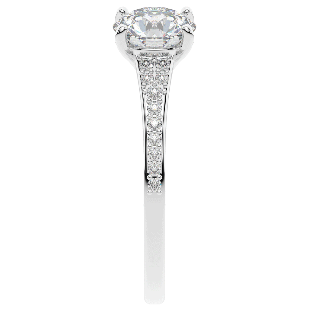 1.65CT.TW ROUND LAB DIAMOND SOLITAIRE ENGAGEMENT RING - Nazarelle