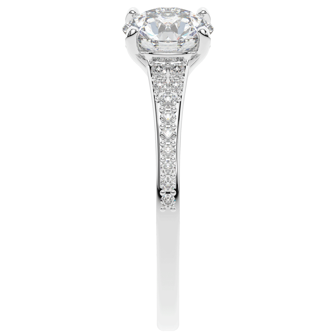 1.65CT.TW ROUND LAB DIAMOND SOLITAIRE ENGAGEMENT RING - Nazarelle