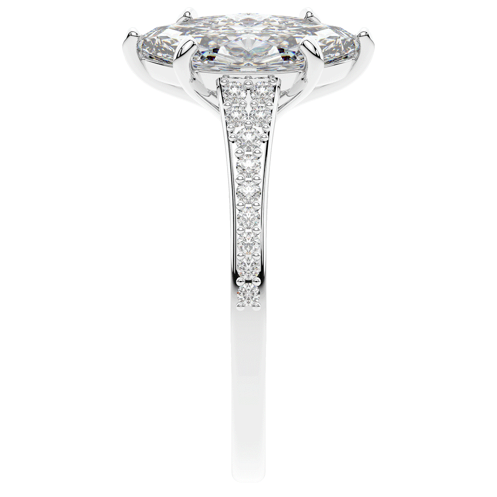 1.90CT.TW MARQUISE LAB DIAMOND SOLITAIRE ENGAGEMENT RING - Nazarelle