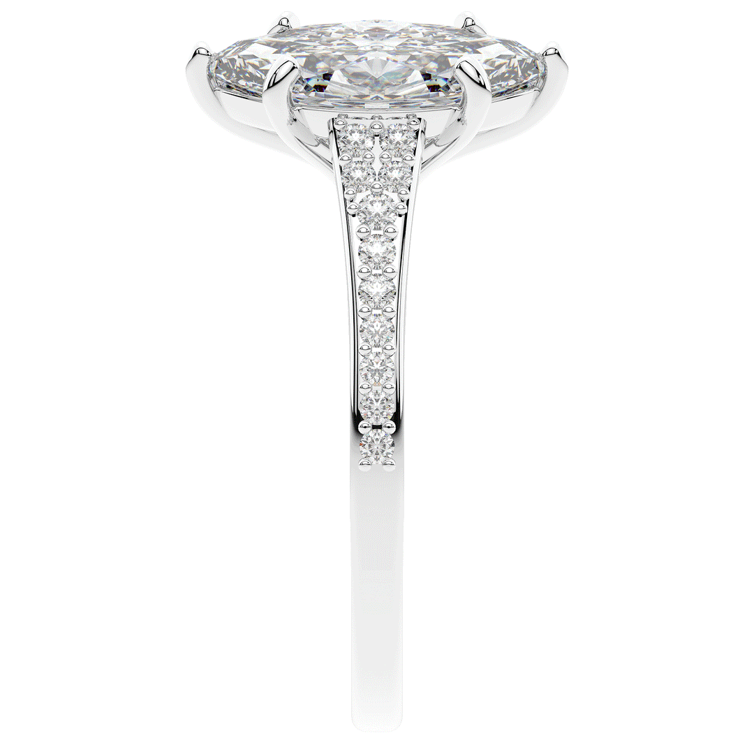 1.90CT.TW MARQUISE LAB DIAMOND SOLITAIRE ENGAGEMENT RING - Nazarelle