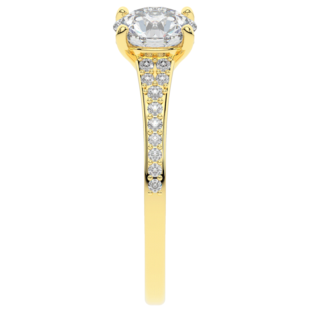 1.65CT.TW ROUND LAB DIAMOND SOLITAIRE ENGAGEMENT RING - Nazarelle