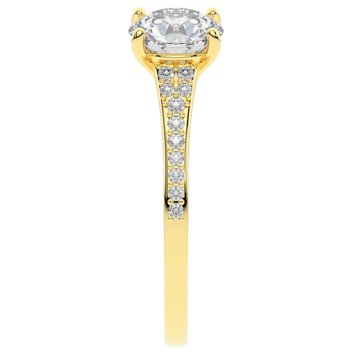 1.65CT.TW ROUND LAB DIAMOND SOLITAIRE ENGAGEMENT RING - Nazarelle