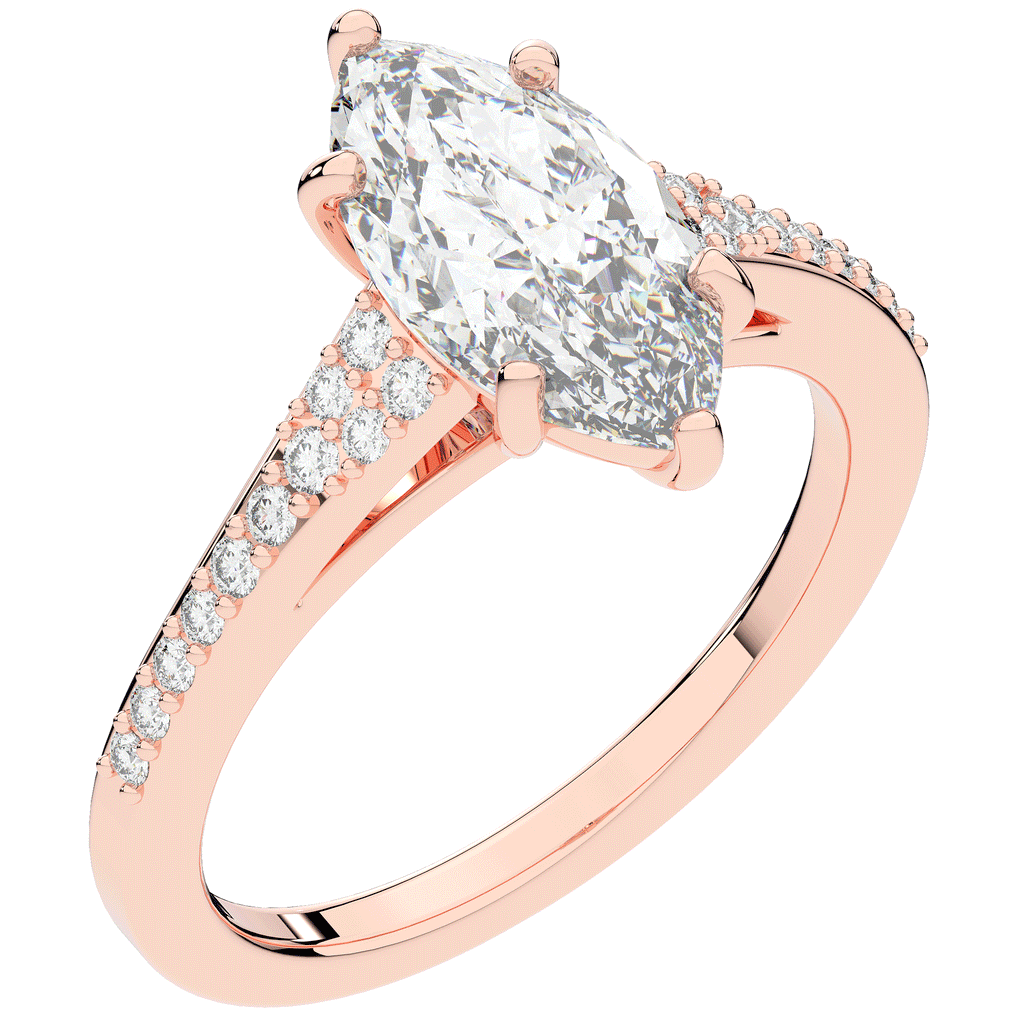 1.90CT.TW MARQUISE LAB DIAMOND SOLITAIRE ENGAGEMENT RING - Nazarelle