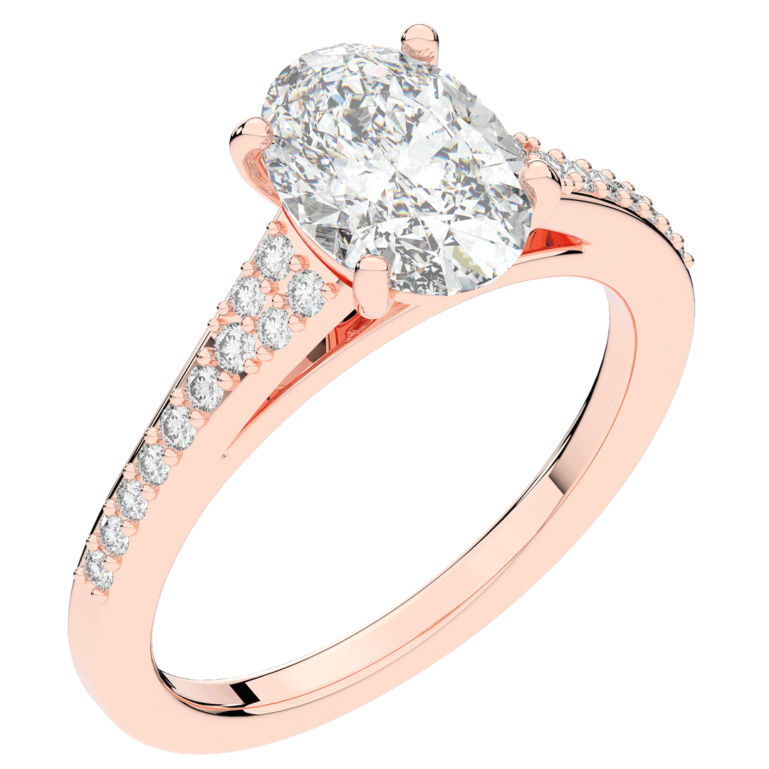 1.65CT.TW OVAL LAB DIAMOND SOLITAIRE ENGAGEMENT RING - Nazarelle