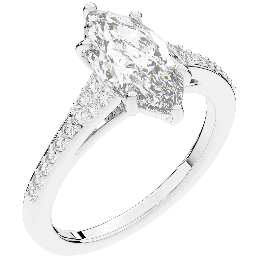 1.90CT.TW MARQUISE LAB DIAMOND SOLITAIRE ENGAGEMENT RING - Nazarelle