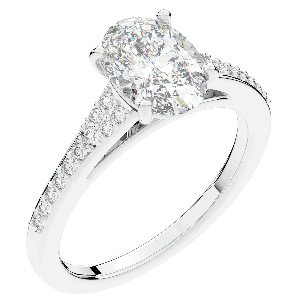 1.65CT.TW OVAL LAB DIAMOND SOLITAIRE ENGAGEMENT RING - Nazarelle