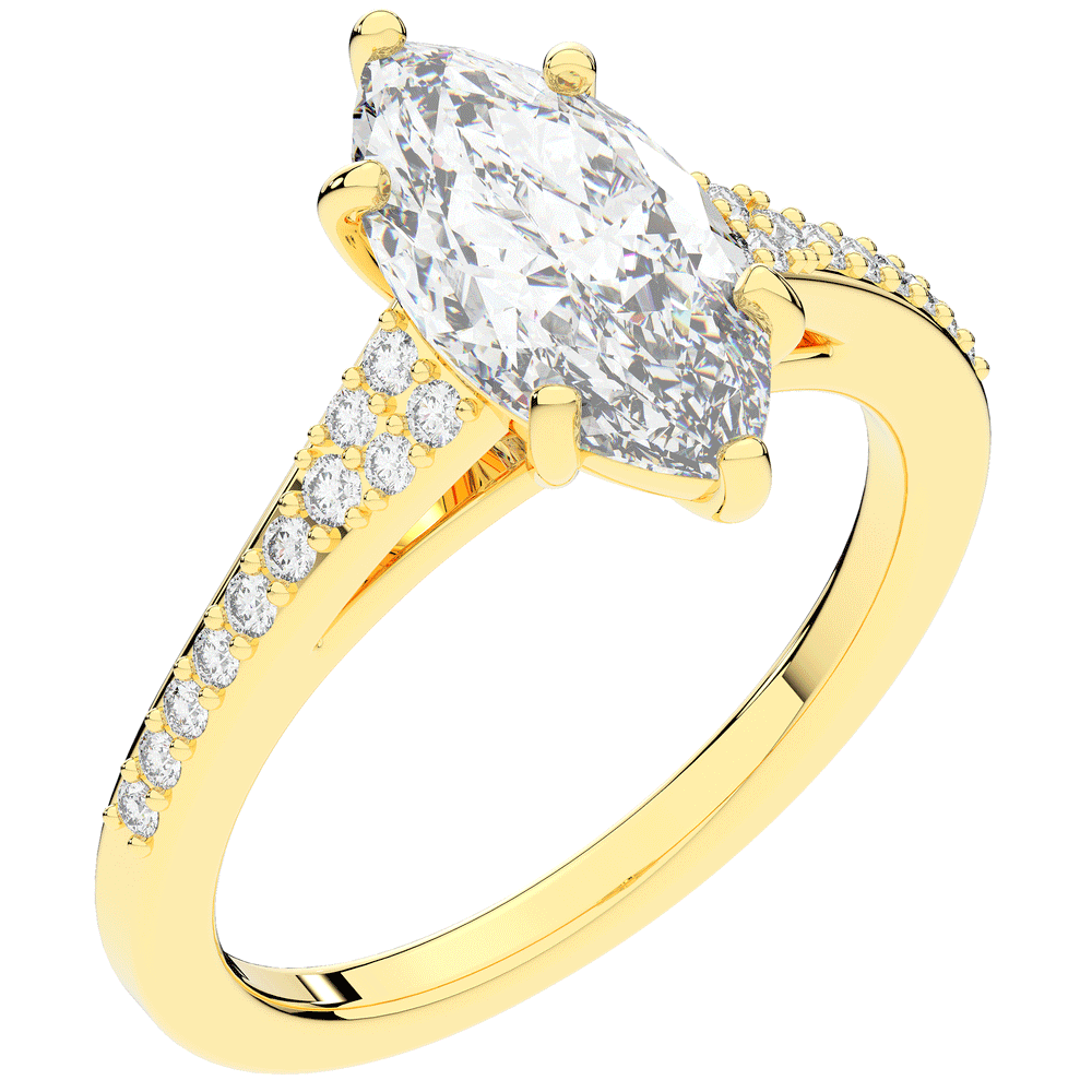 1.90CT.TW MARQUISE LAB DIAMOND SOLITAIRE ENGAGEMENT RING - Nazarelle