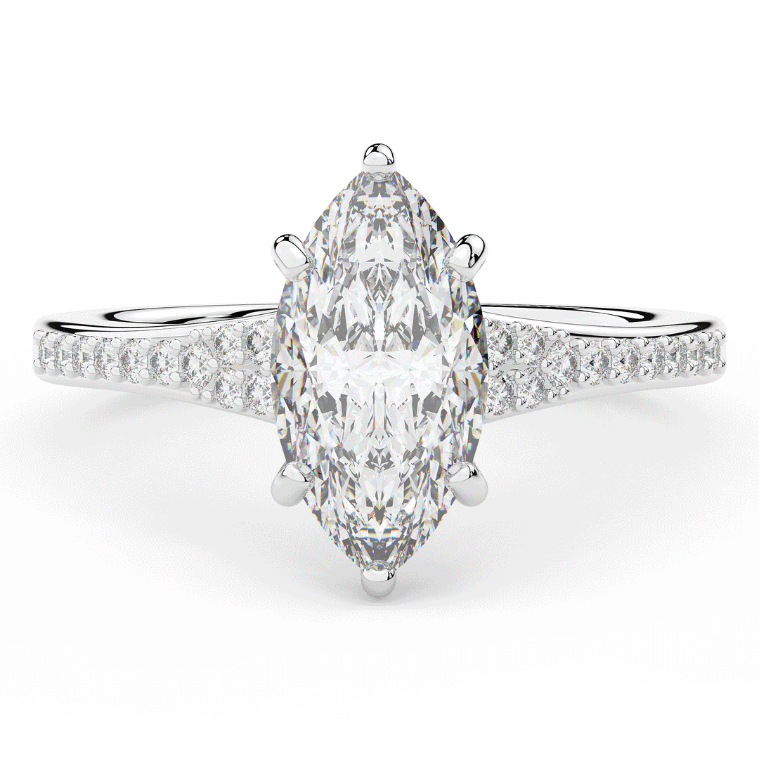 1.90CT.TW MARQUISE LAB DIAMOND SOLITAIRE ENGAGEMENT RING - Nazarelle