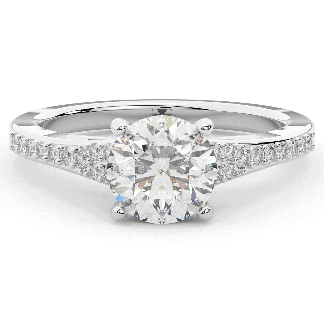 1.65CT.TW ROUND LAB DIAMOND SOLITAIRE ENGAGEMENT RING - Nazarelle