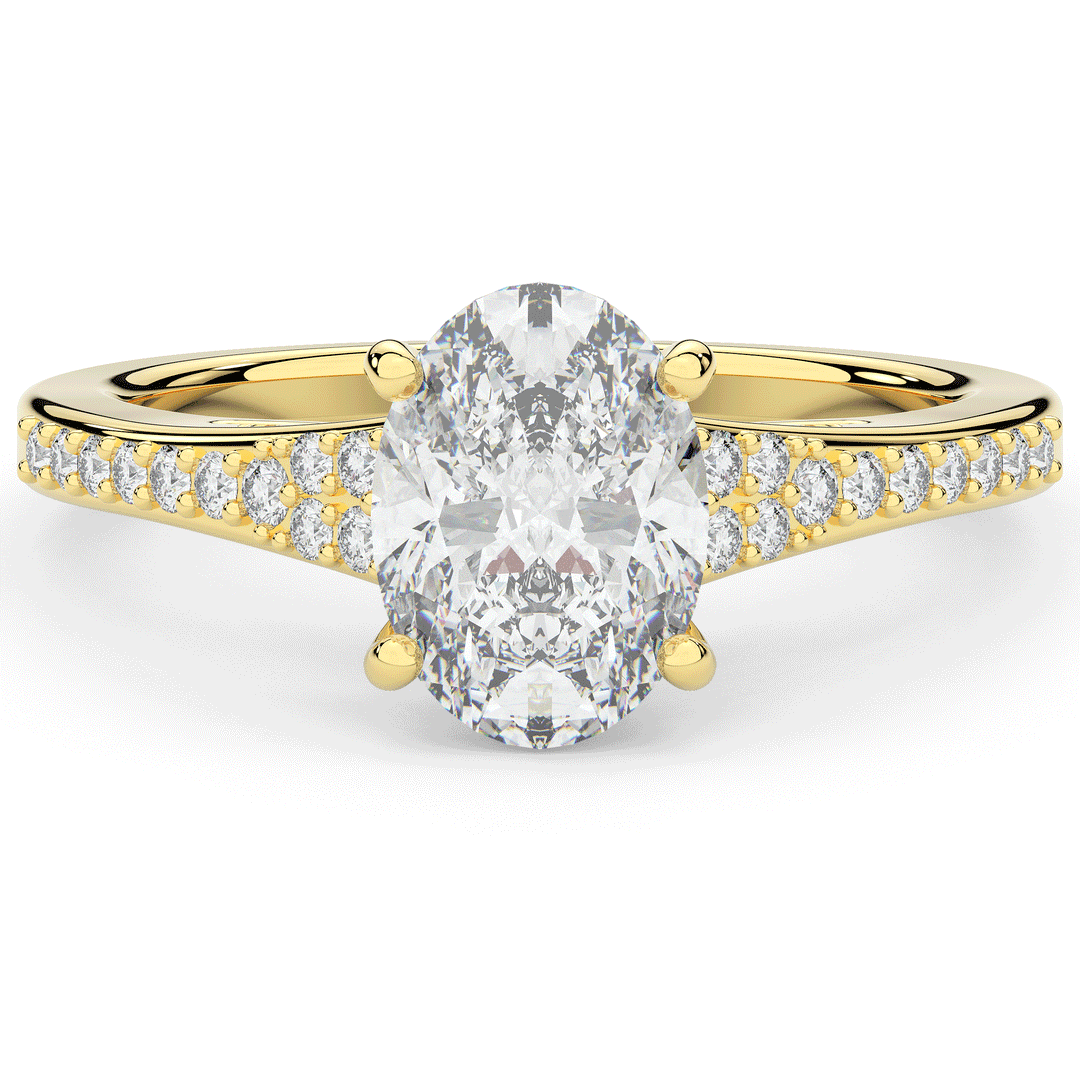 1.65CT.TW OVAL LAB DIAMOND SOLITAIRE ENGAGEMENT RING - Nazarelle