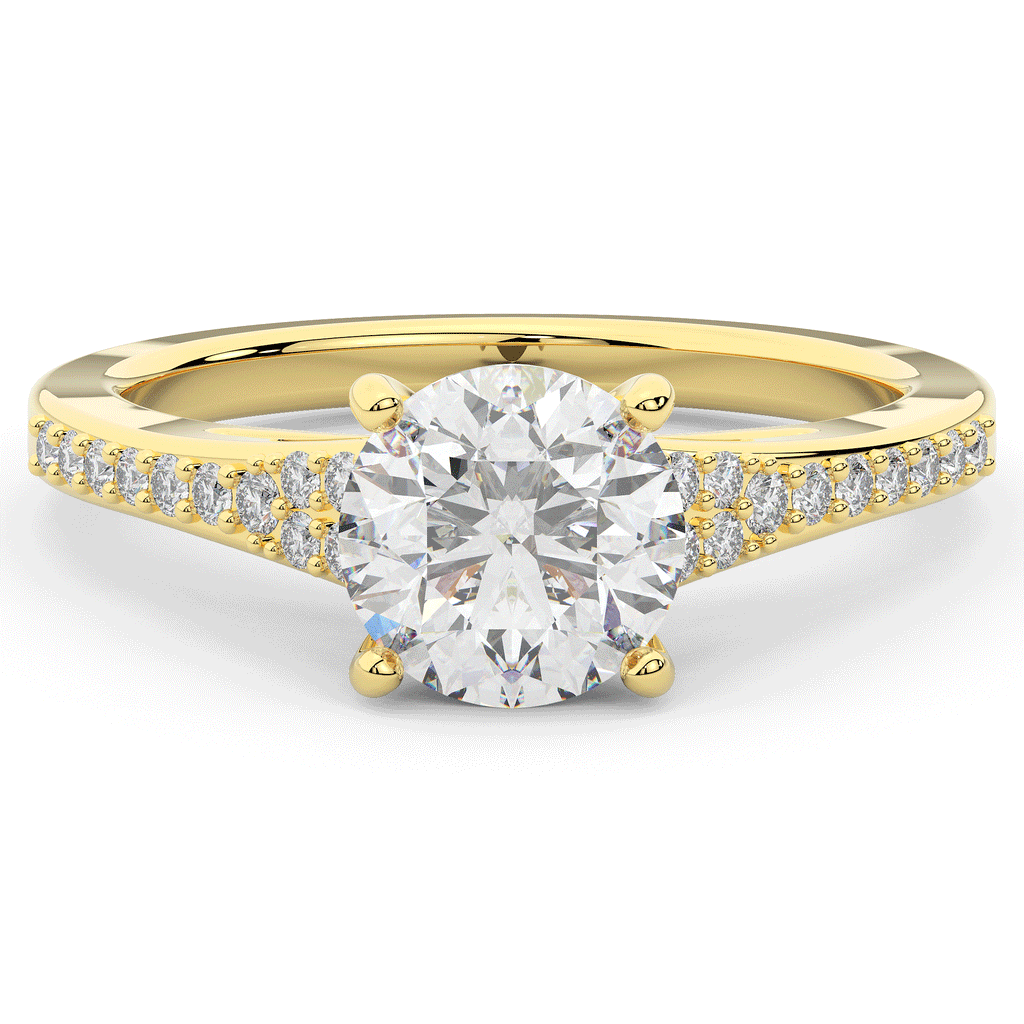 1.65CT.TW ROUND LAB DIAMOND SOLITAIRE ENGAGEMENT RING - Nazarelle