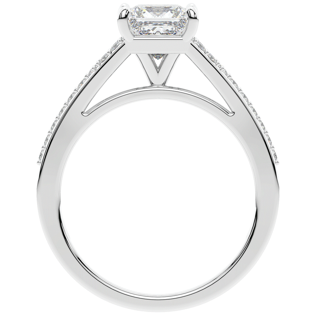 1.40CT.TW PRINCESS LAB DIAMOND SOLITAIRE ENGAGEMENT RING - Nazarelle