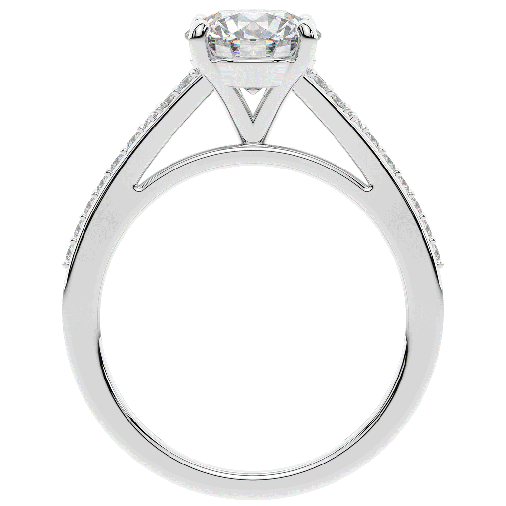 1.65CT.TW ROUND LAB DIAMOND SOLITAIRE ENGAGEMENT RING - Nazarelle