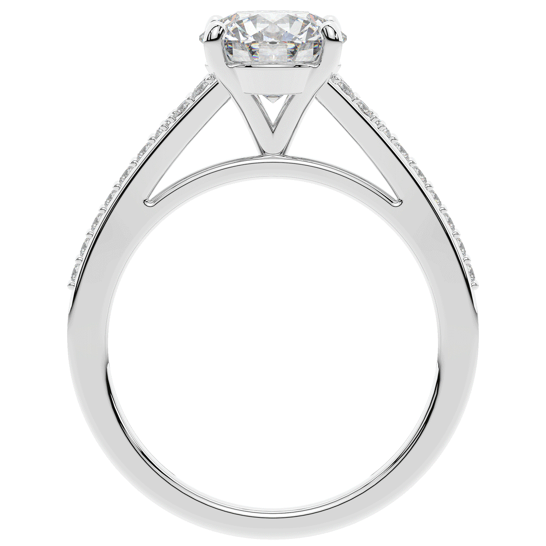 1.65CT.TW ROUND LAB DIAMOND SOLITAIRE ENGAGEMENT RING - Nazarelle