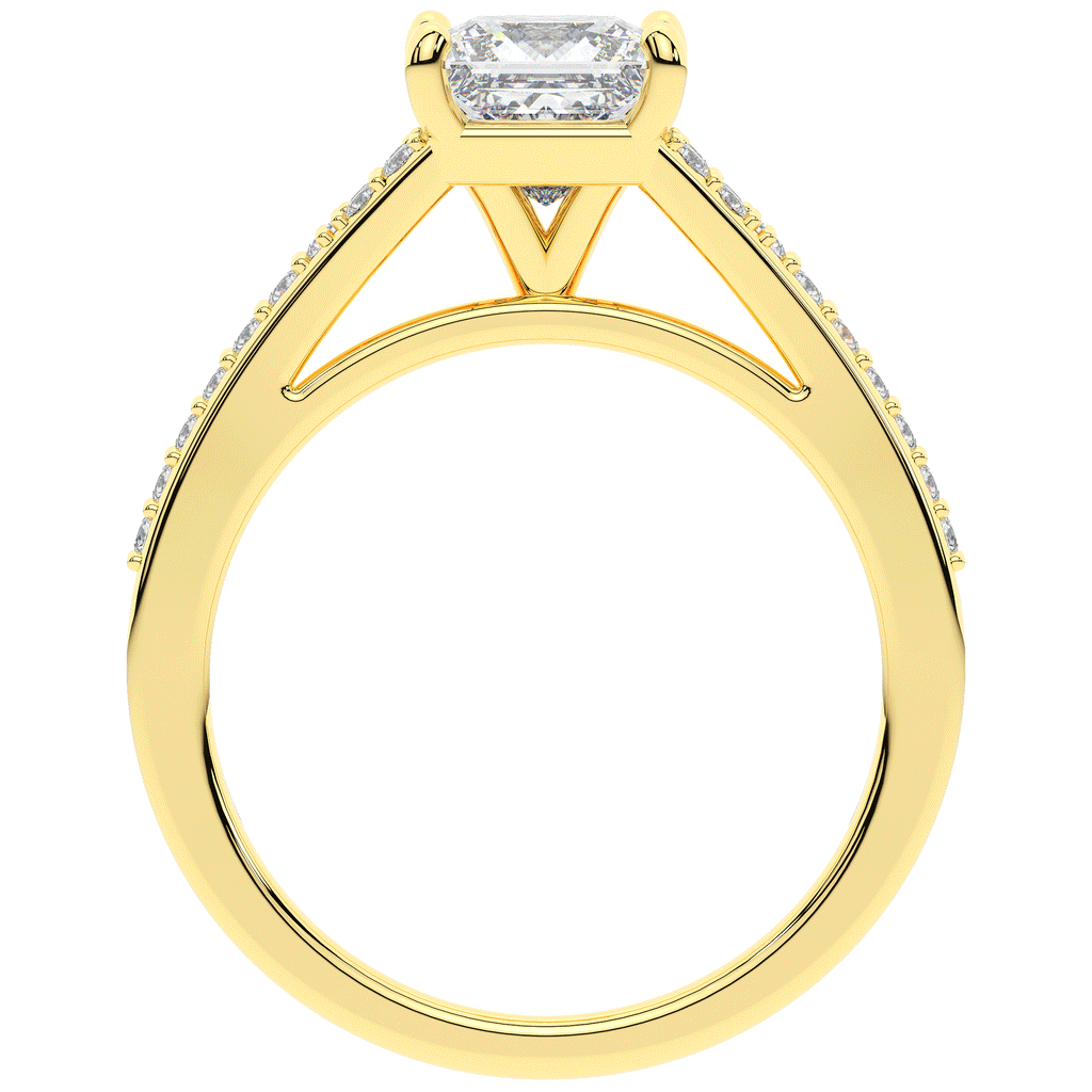 1.40CT.TW PRINCESS LAB DIAMOND SOLITAIRE ENGAGEMENT RING - Nazarelle