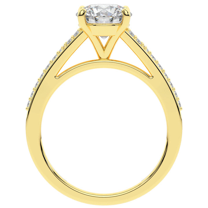 1.65CT.TW ROUND LAB DIAMOND SOLITAIRE ENGAGEMENT RING - Nazarelle