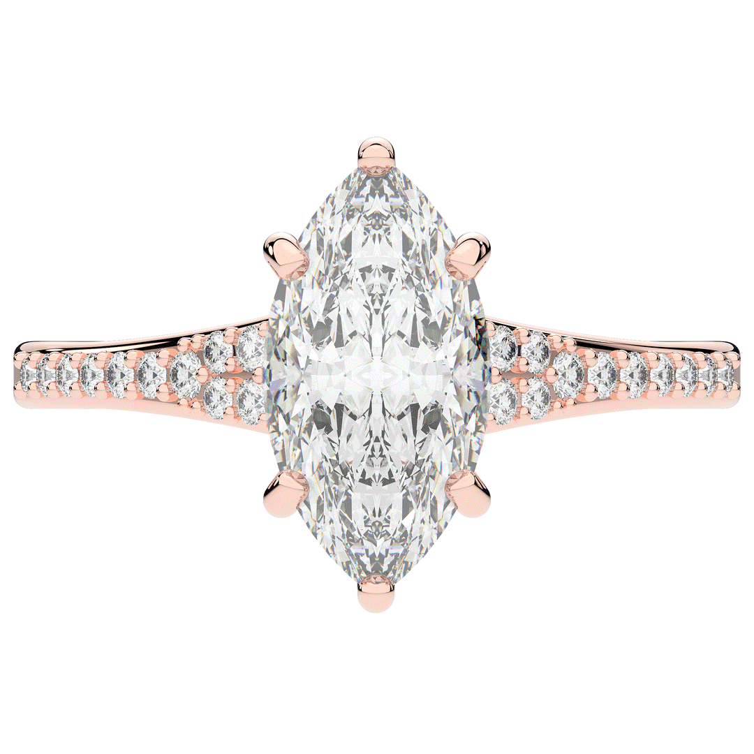 1.90CT.TW MARQUISE LAB DIAMOND SOLITAIRE ENGAGEMENT RING - Nazarelle