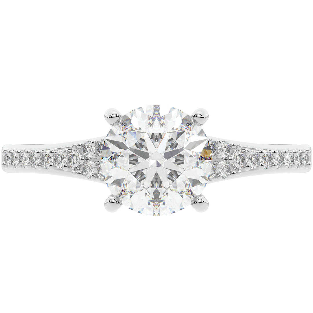 1.65CT.TW ROUND LAB DIAMOND SOLITAIRE ENGAGEMENT RING - Nazarelle