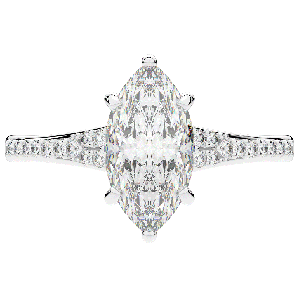 1.90CT.TW MARQUISE LAB DIAMOND SOLITAIRE ENGAGEMENT RING - Nazarelle