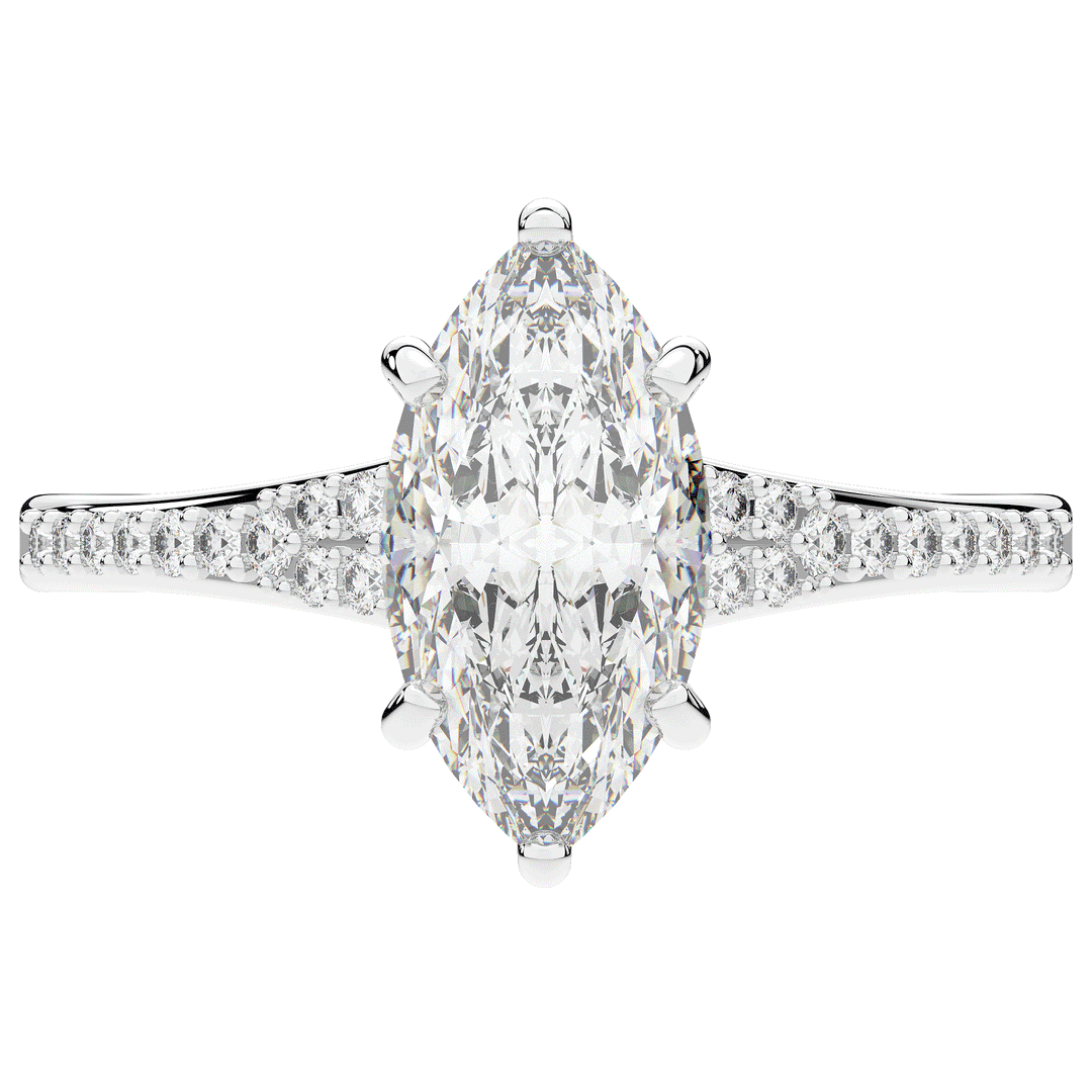 1.90CT.TW MARQUISE LAB DIAMOND SOLITAIRE ENGAGEMENT RING - Nazarelle