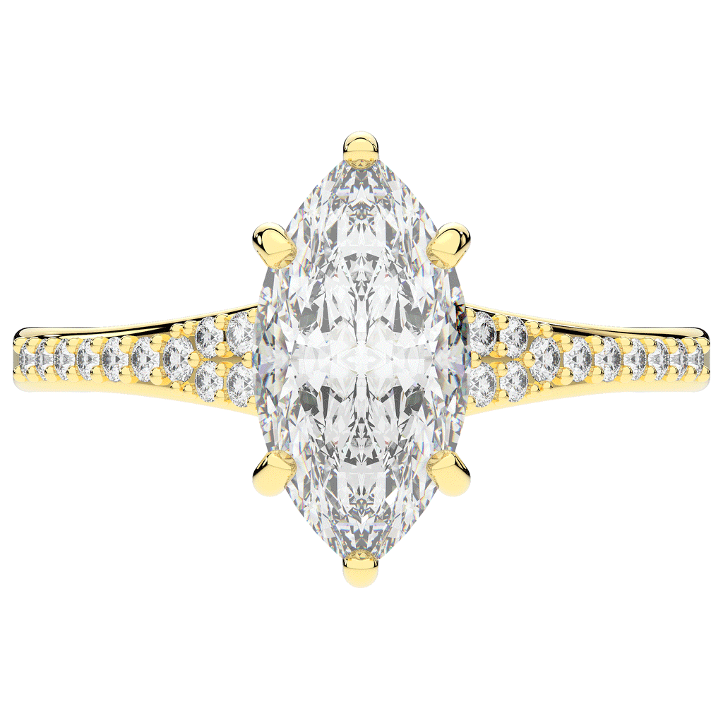 1.90CT.TW MARQUISE LAB DIAMOND SOLITAIRE ENGAGEMENT RING - Nazarelle