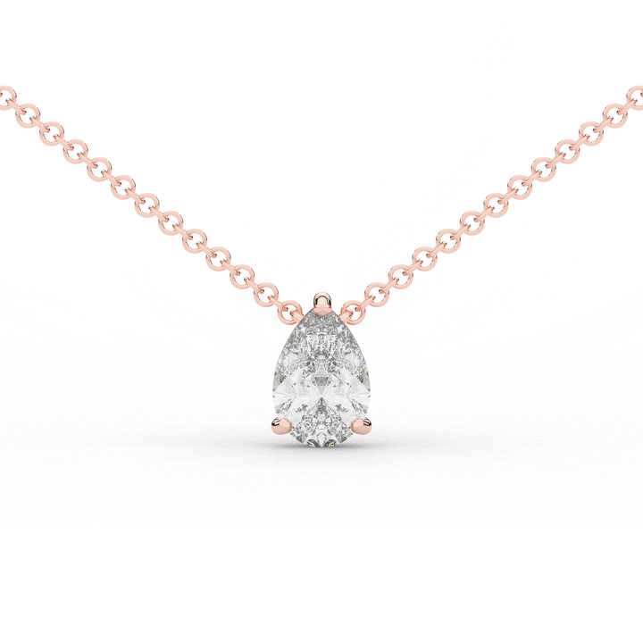 1.00CT.TW PEAR LAB DIAMOND SOLITAIRE PENDANT - Nazarelle