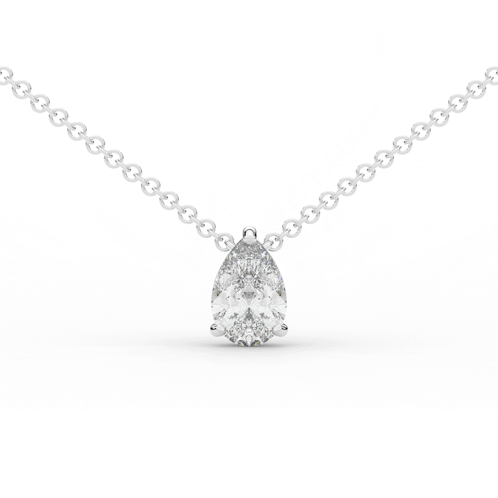 1.00CT.TW PEAR LAB DIAMOND SOLITAIRE PENDANT - Nazarelle