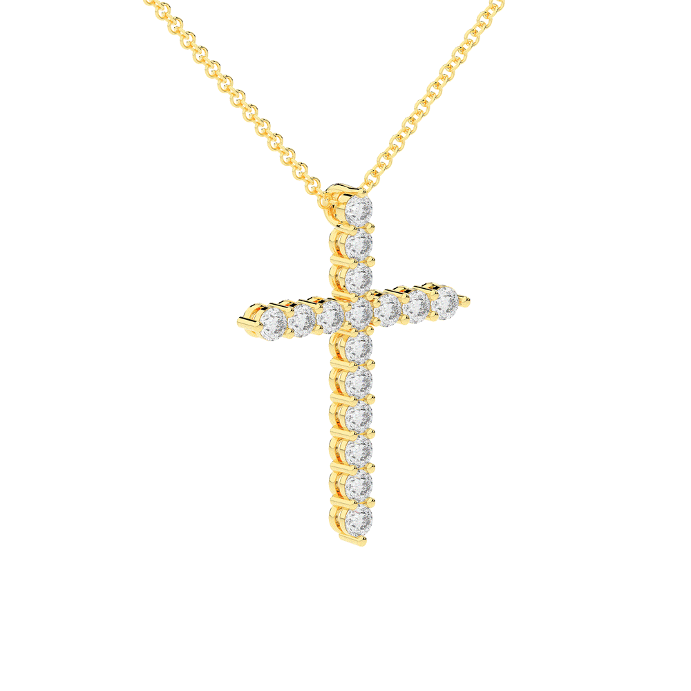 1.25CT.TW LAB DIAMOND CROSS PENDANT - Nazarelle