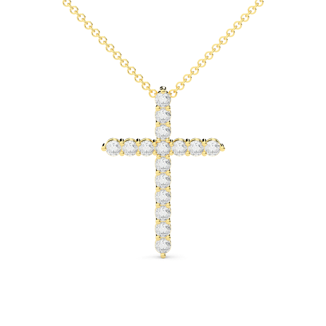 1.25CT.TW LAB DIAMOND CROSS PENDANT - Nazarelle