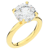 3.05CT.TW ROUND LAB DIAMOND UNDERHALO ENGAGEMENT RING - Nazarelle