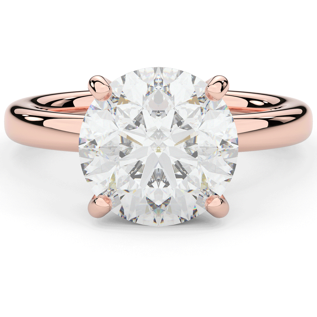 3.05CT.TW ROUND LAB DIAMOND UNDERHALO ENGAGEMENT RING - Nazarelle