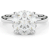 3.05CT.TW ROUND LAB DIAMOND UNDERHALO ENGAGEMENT RING - Nazarelle