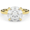 3.05CT.TW ROUND LAB DIAMOND UNDERHALO ENGAGEMENT RING - Nazarelle