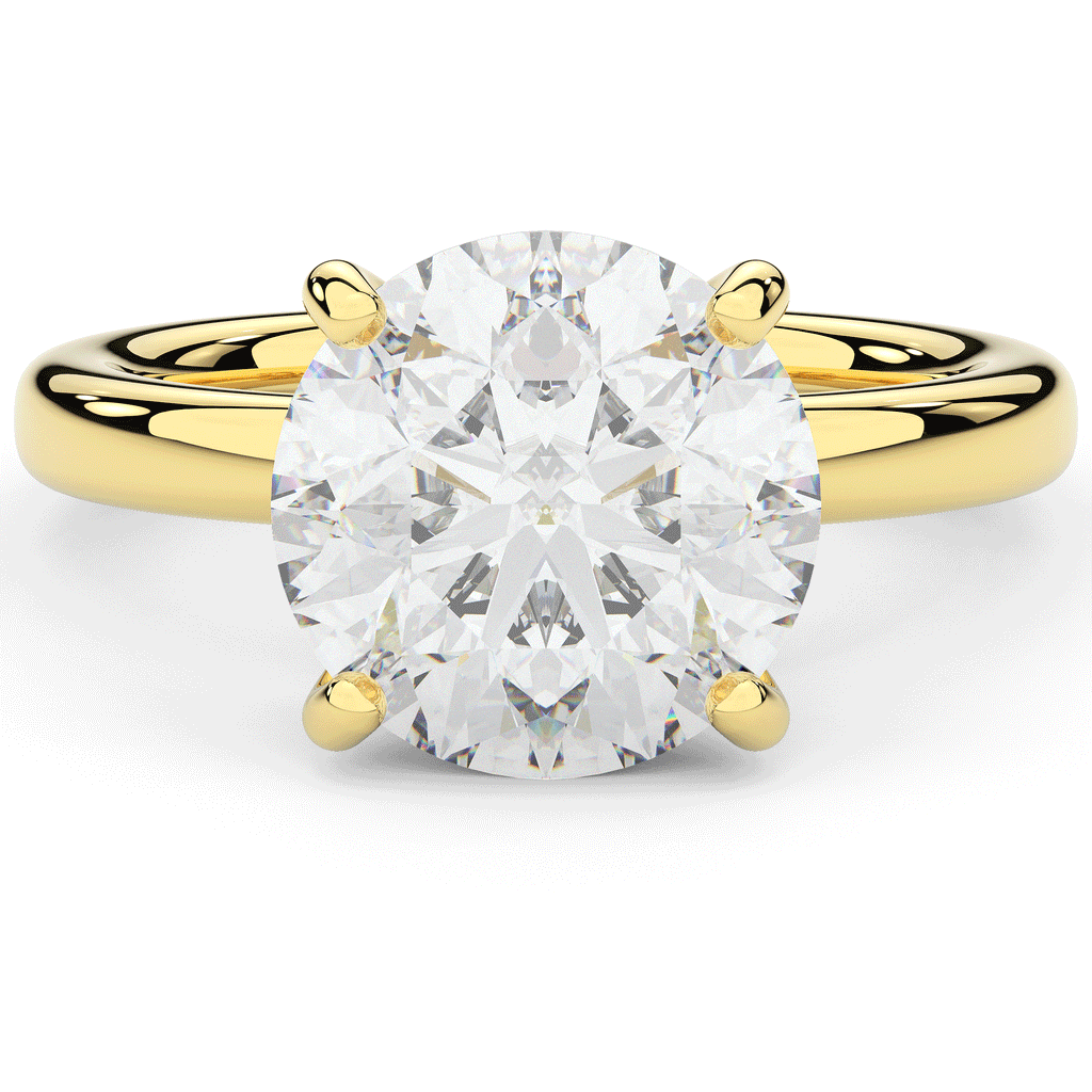 3.05CT.TW ROUND LAB DIAMOND UNDERHALO ENGAGEMENT RING - Nazarelle