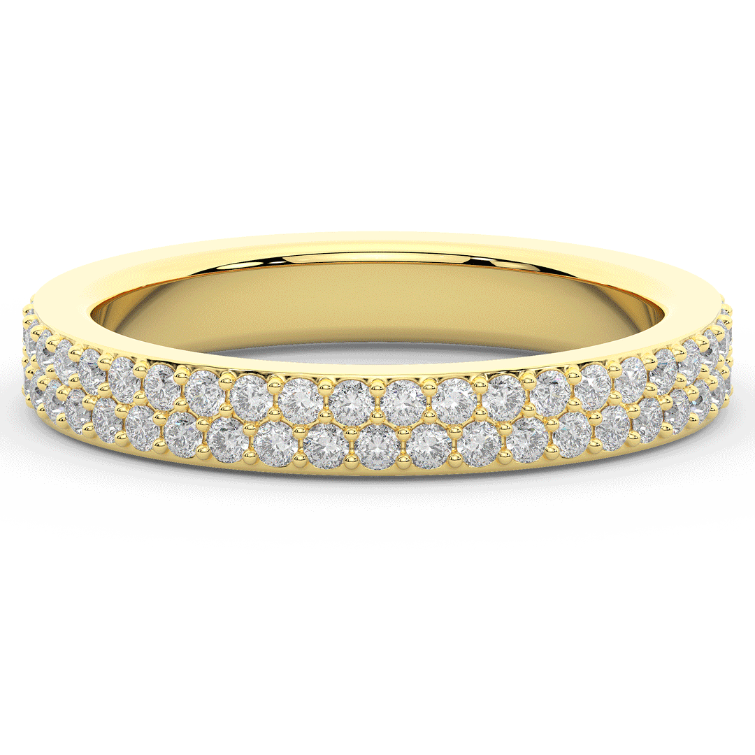 0.65CT.TW LAB DIAMOND DOUBLESTACK WEDDING BAND - Nazarelle