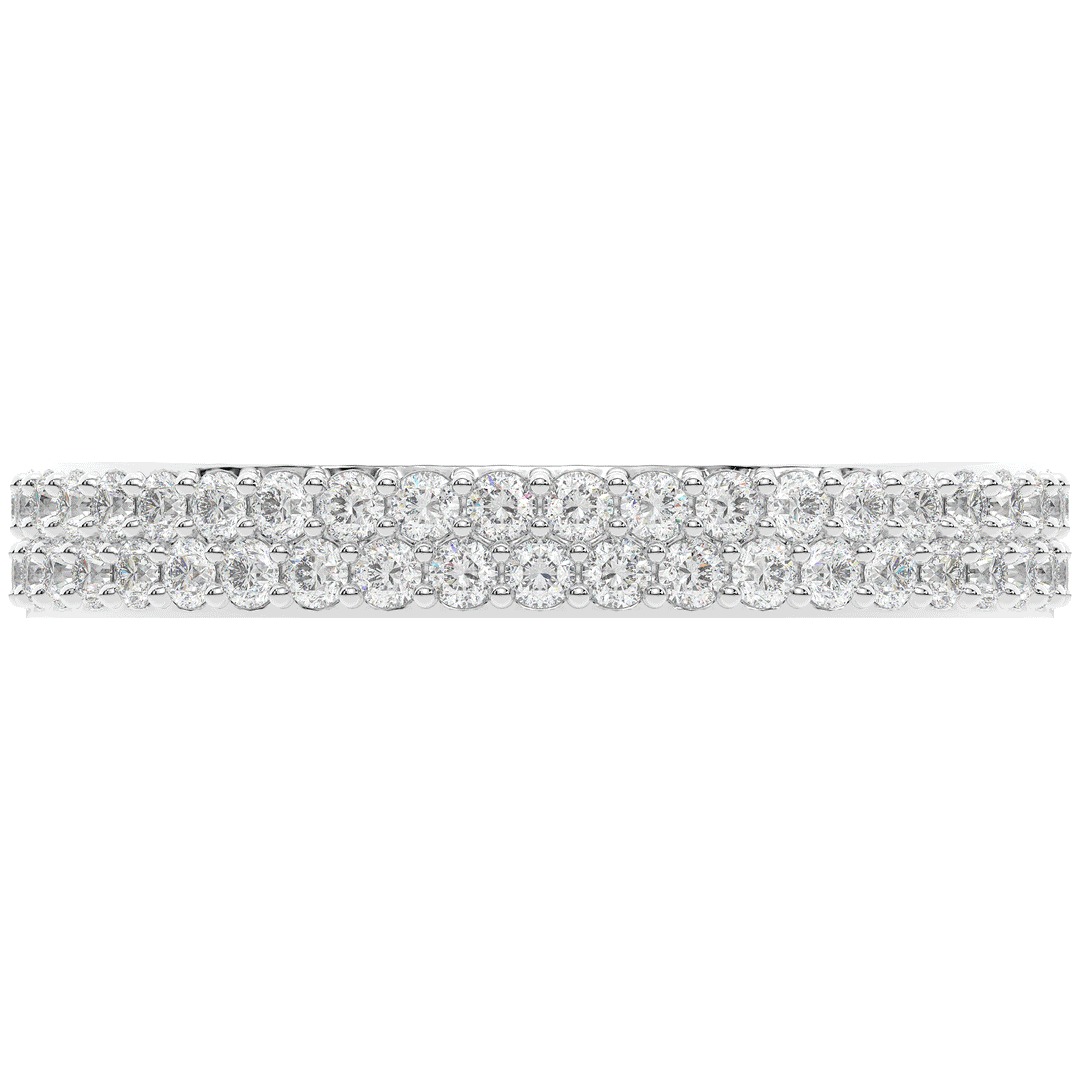 0.65CT.TW LAB DIAMOND DOUBLESTACK WEDDING BAND - Nazarelle