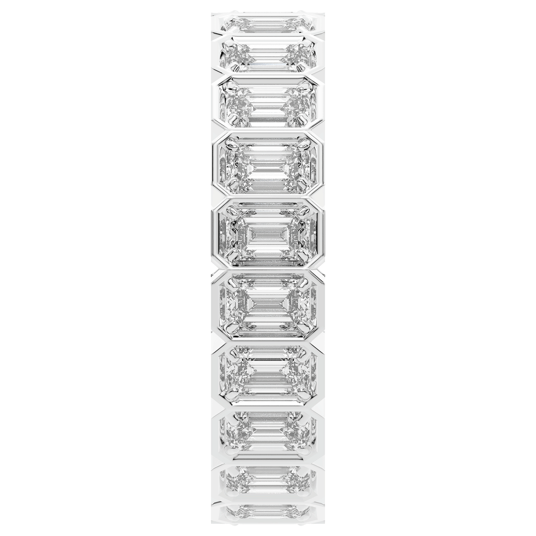 3.00CT.TW EMERALD CUT LAB DIAMOND ETERNITY WEDDING BAND - Nazarelle