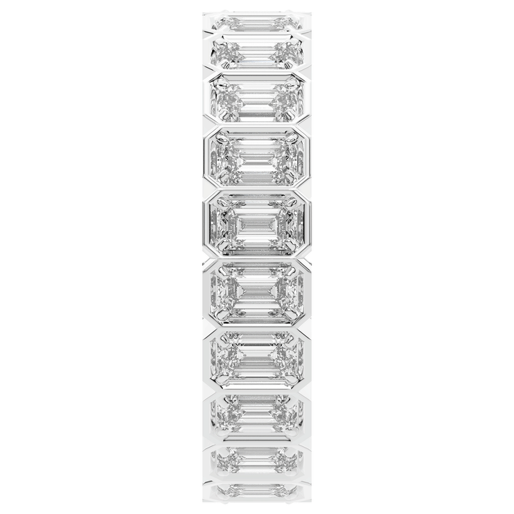 3.00CT.TW EMERALD CUT LAB DIAMOND ETERNITY WEDDING BAND - Nazarelle