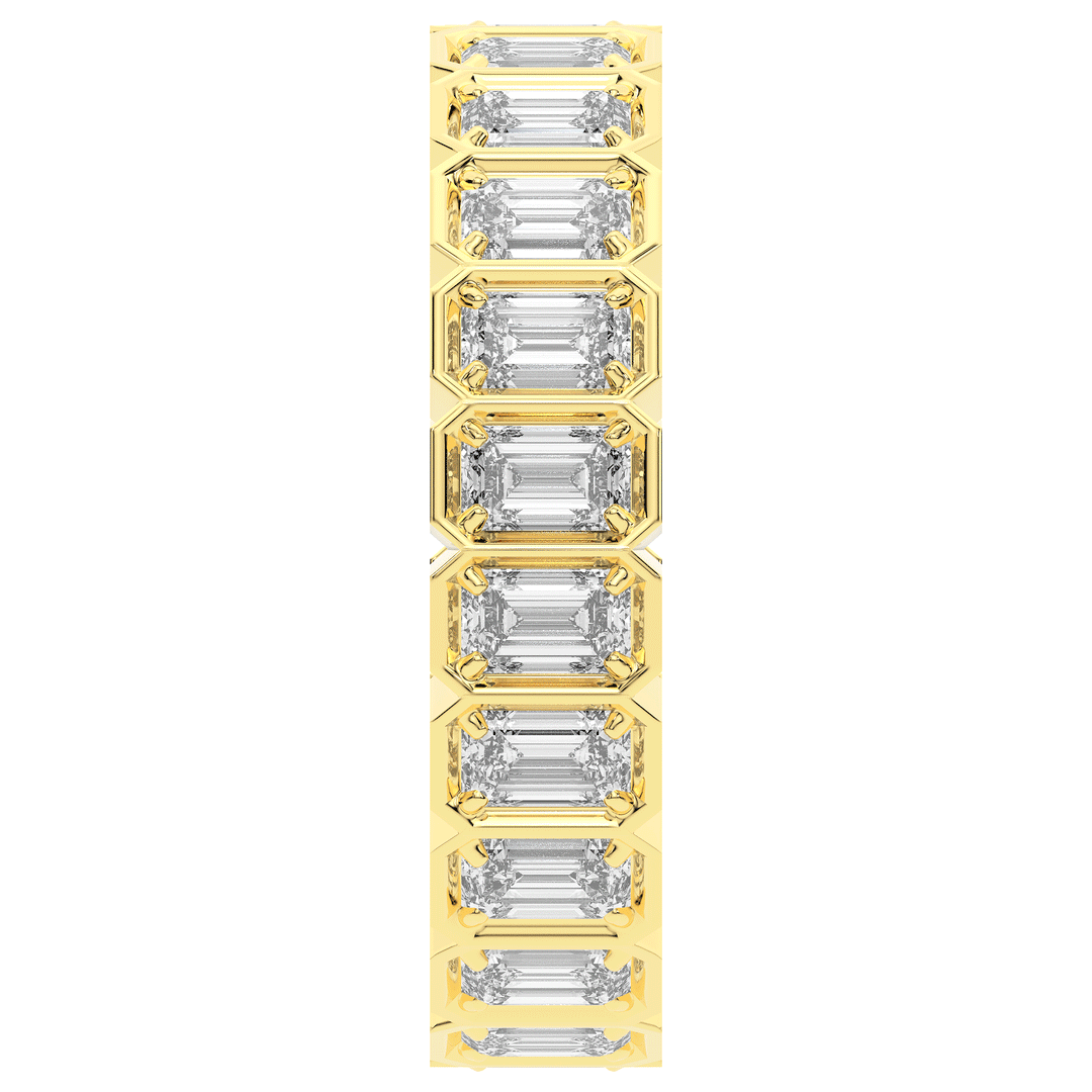 3.00CT.TW EMERALD CUT LAB DIAMOND ETERNITY WEDDING BAND - Nazarelle