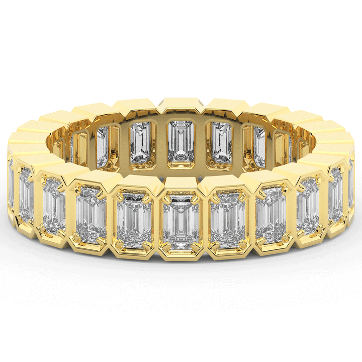 3.00CT.TW EMERALD CUT LAB DIAMOND ETERNITY WEDDING BAND - Nazarelle