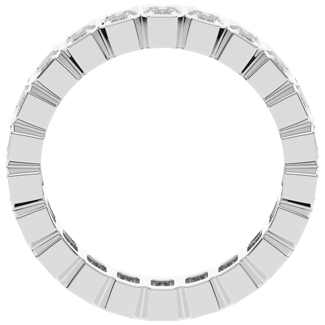 3.00CT.TW EMERALD CUT LAB DIAMOND ETERNITY WEDDING BAND - Nazarelle