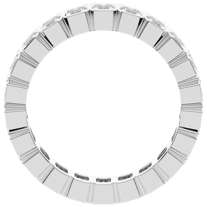 3.00CT.TW EMERALD CUT LAB DIAMOND ETERNITY WEDDING BAND - Nazarelle